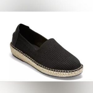 Cole Haan Cloudfeel Stitchlite Espadrille Slip-On Flats Black Women’s Size 5.5